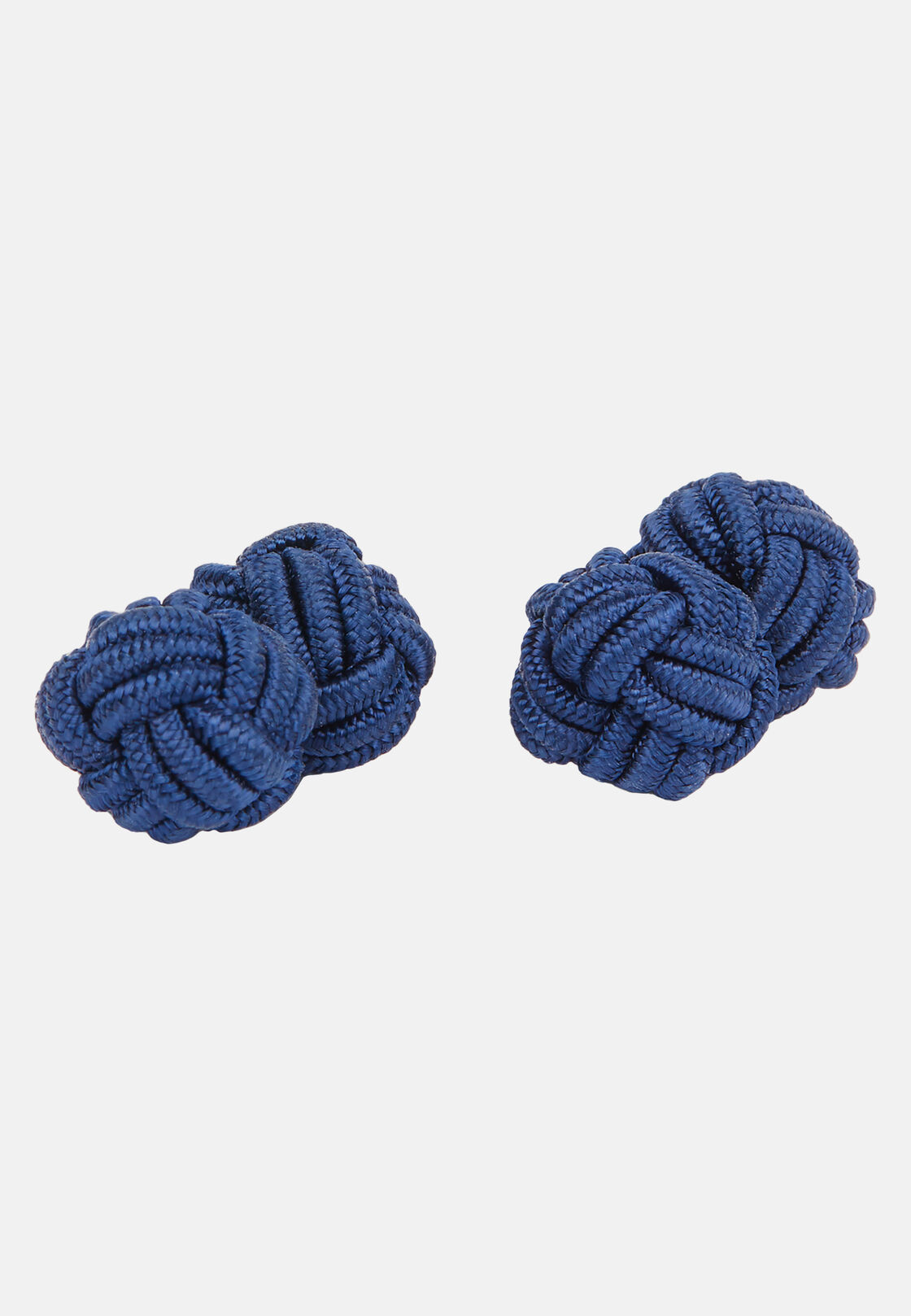 Knot cufflinks, Blue, hi-res