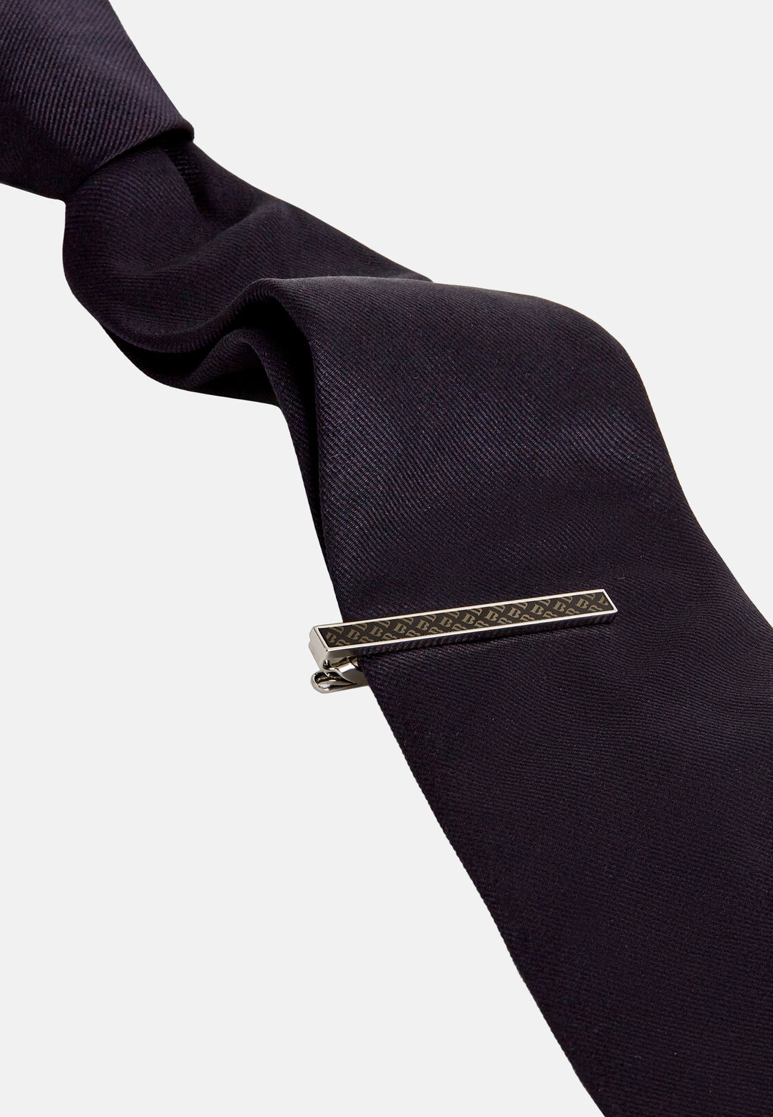 Logo tie clip, Silver, hi-res