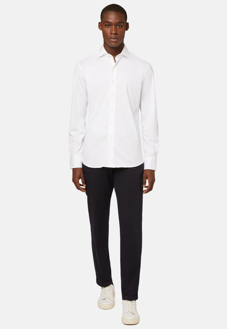 Cotton Jersey Regular Fit Polo Shirt, White, hi-res