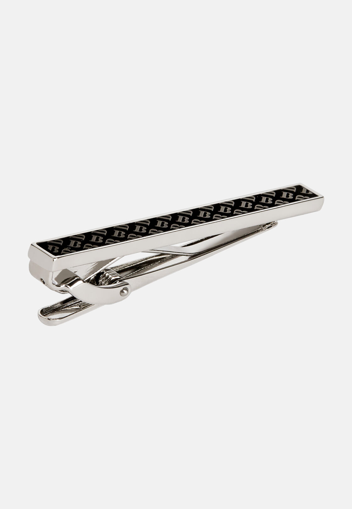 Logo tie clip, Silver, hi-res