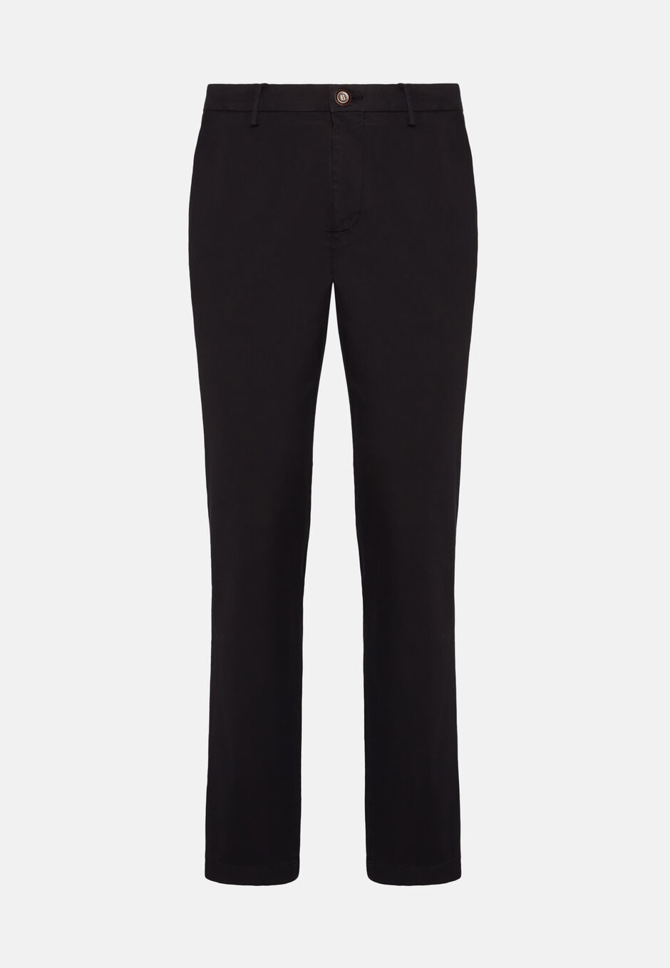 Stretch cotton/tencel trousers, Navy blue, hi-res