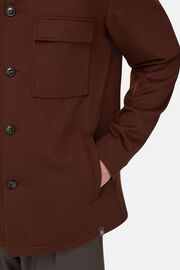Cashmere Link Shirt Jacket, Burgundy, thumb, 4
