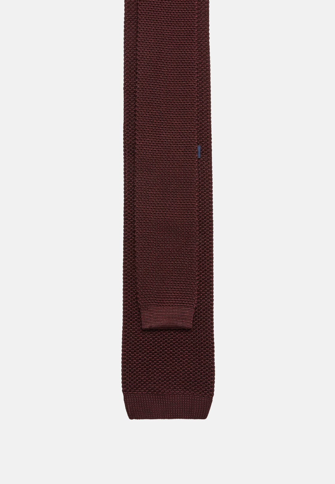 Knitted Tie, Burgundy, hi-res