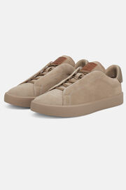 Suede Trainers, Taupe, hi-res