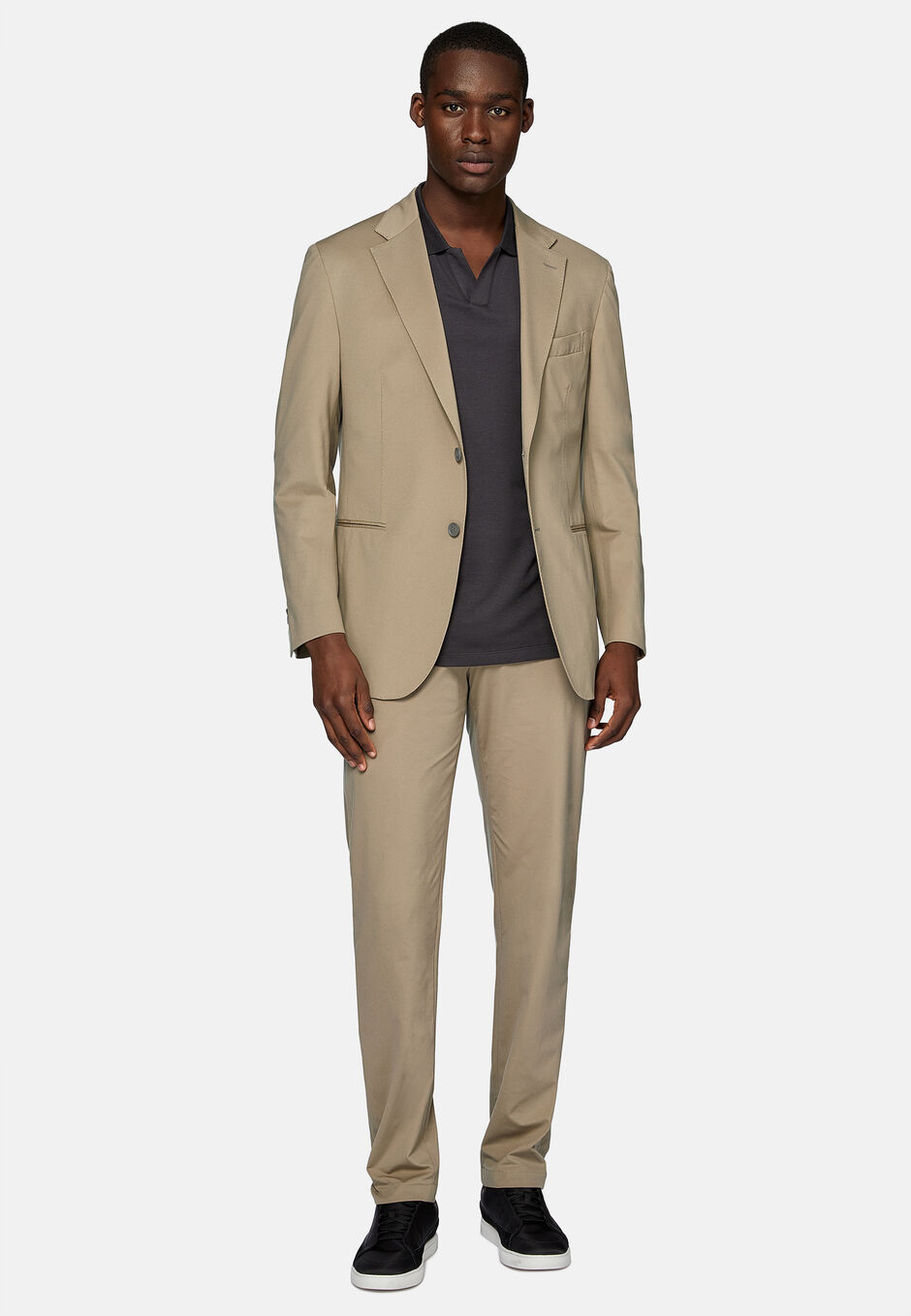 B Tech Dark Grey Nylon Jacket, Beige, hi-res