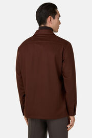 Cashmere Link Shirt Jacket, Burgundy, thumb, 3