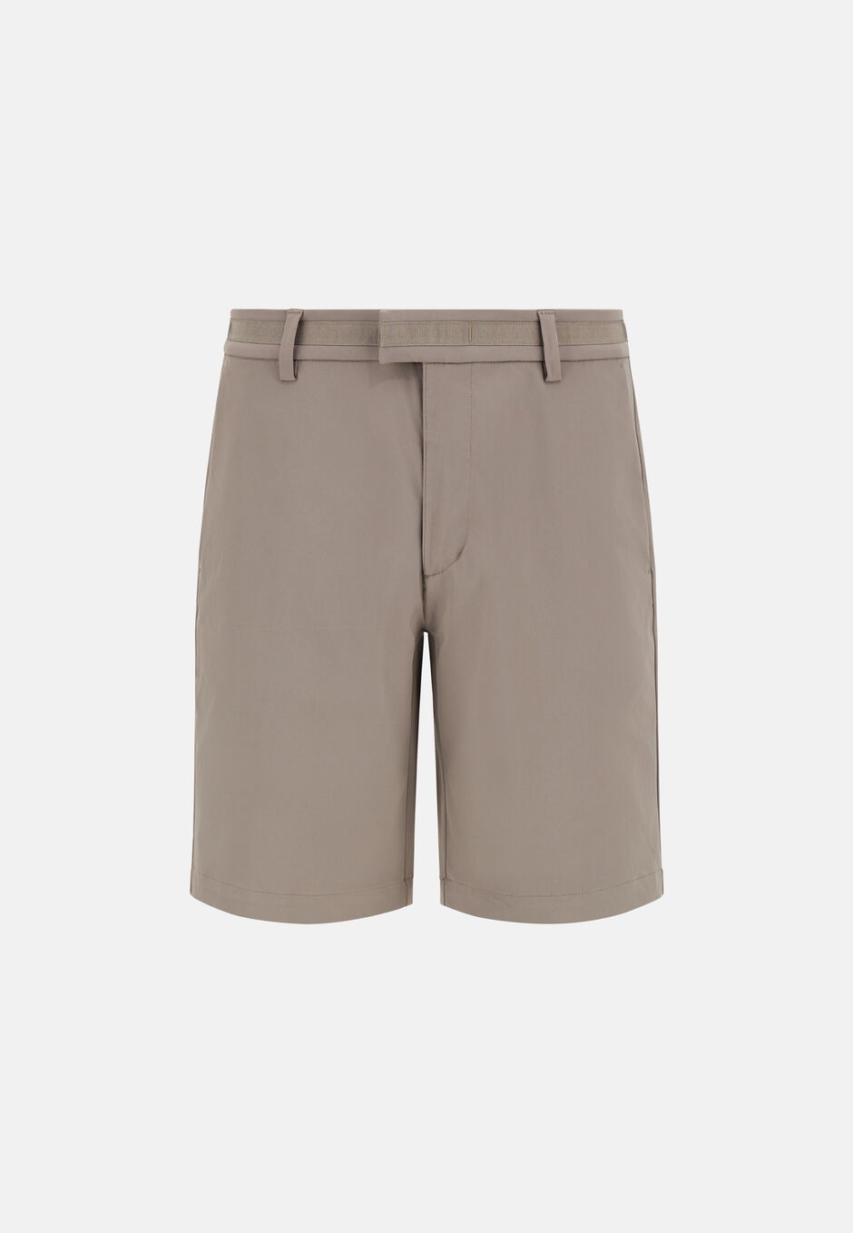 B Tech Stretch Nylon Bermuda Shorts, TAUPE, hi-res
