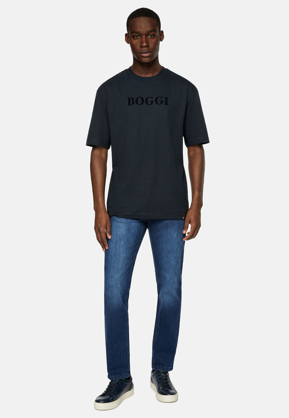 Cotton jersey t-shirt, Navy blue, hi-res