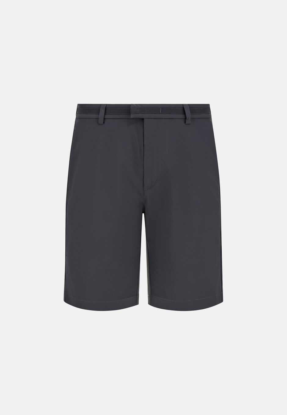 B Tech Stretch Nylon Bermuda Shorts, Dark Grey, hi-res