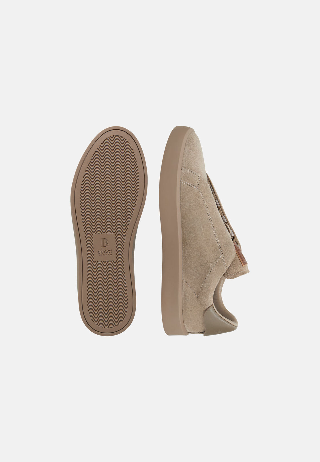 Suede Trainers, Taupe, hi-res