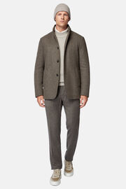 Wool Peacoat, Taupe, hi-res