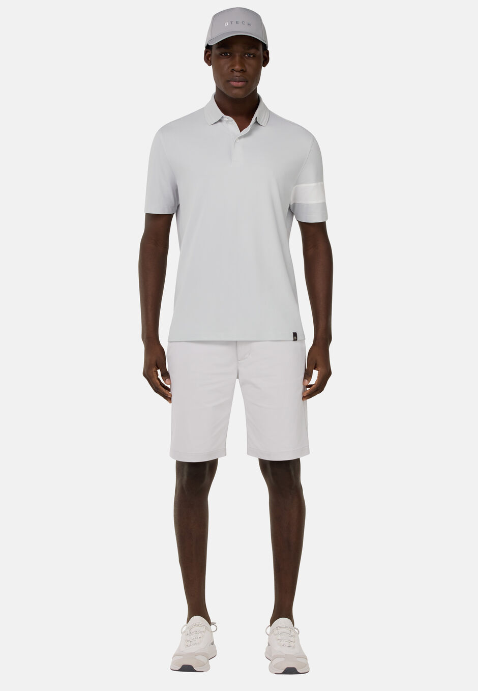 S.Cafè® High-Performance Piqué Polo Shirt, Ice, hi-res