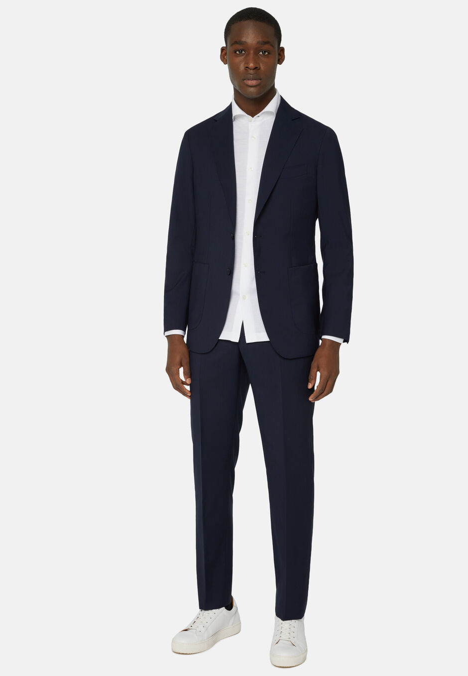 Blue Suit in B Aria Wool, , hi-res