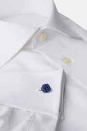 Knot cufflinks, Blue, hi-res