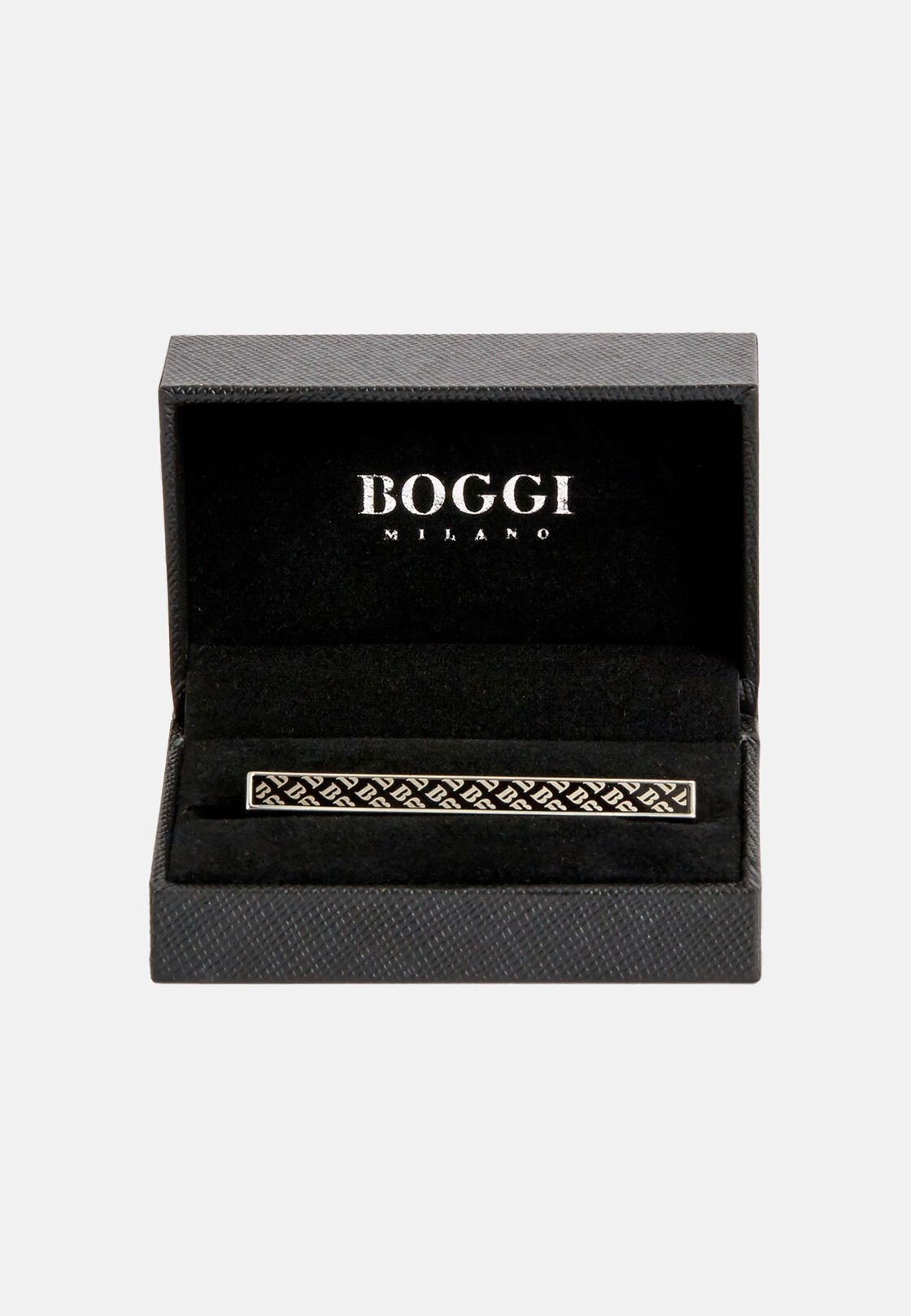 Logo tie clip, Silver, hi-res