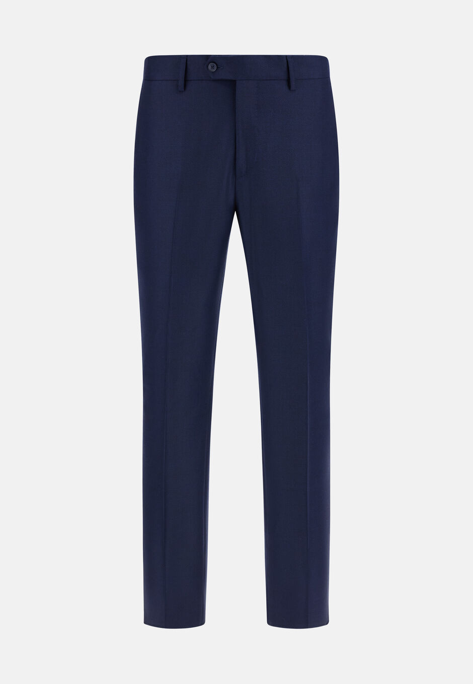 Pure Wool Bird's Eye Trousers, Bluette, hi-res