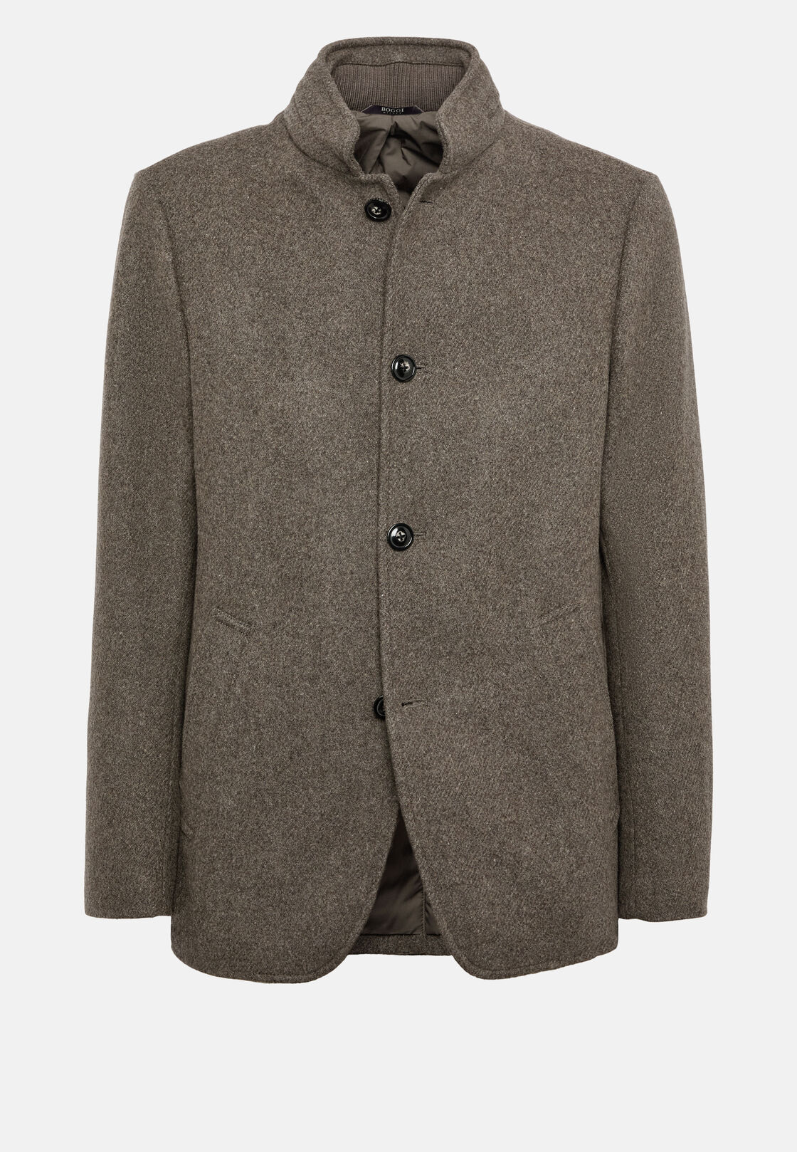 Wool Peacoat, Taupe, hi-res