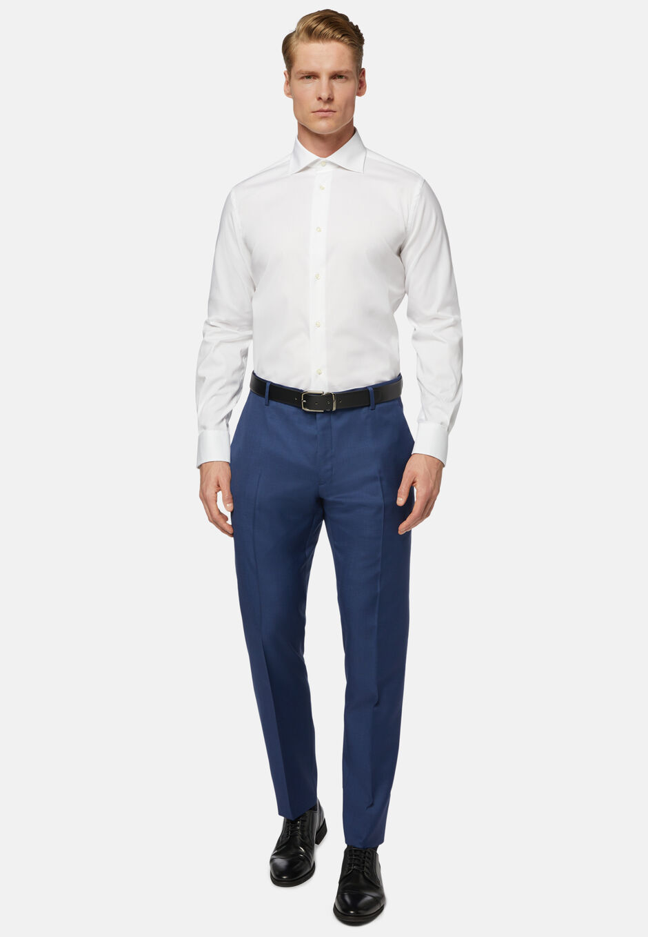 Stretch P.Point Windsor Collar Shirt Regular Fit, White, hi-res