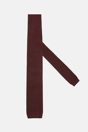 Knitted Tie, Burgundy, hi-res