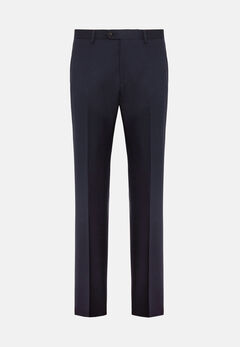 Micro patterned stretch wool trousers