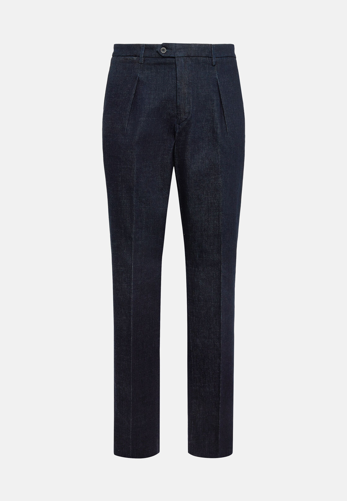 Stretch Denim Trousers, Dark Blue, hi-res, 1