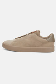 Suede Trainers, Taupe, hi-res