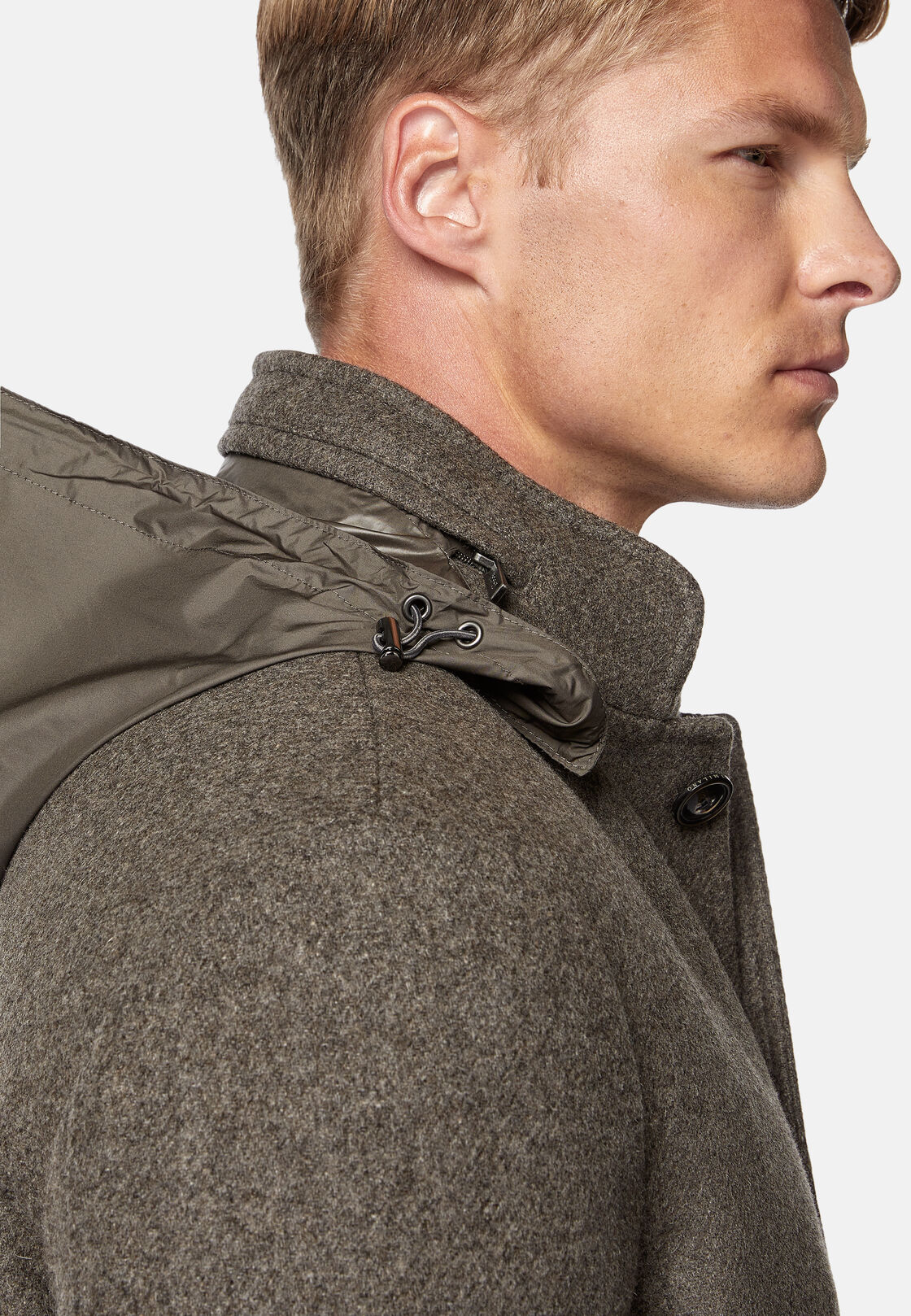Wool Peacoat, Taupe, hi-res