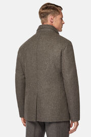 Wool Peacoat, Taupe, hi-res