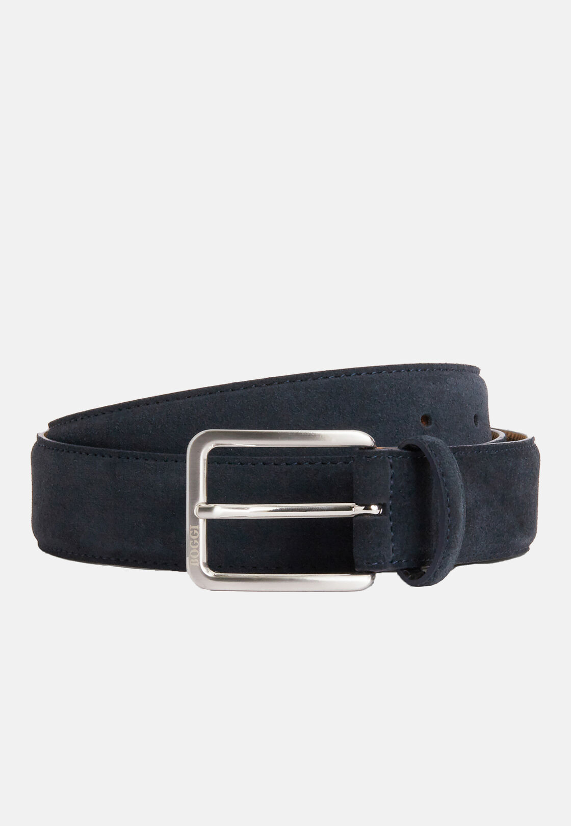 Suede Belt, Navy blue, hi-res