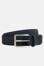 Suede Belt, Navy blue, hi-res