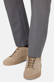 Suede Trainers, Taupe, hi-res